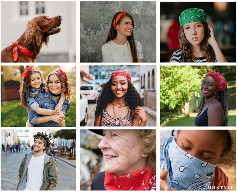 MD Style 3 PCS Extra Large Bandanas 27” x 27” 100% Cotton for Men & Women Paisley Handkerchief Headband Scarf Jumbo Bandana - Image 5